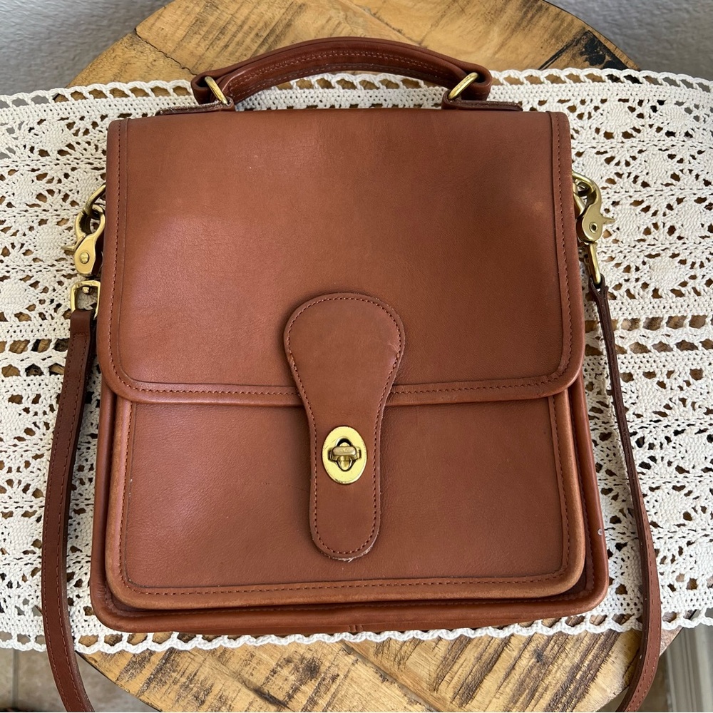 Coach Vintage Leather Crossbody Bag 5130 Tan 90s Y2K - Picture 3 of 17
